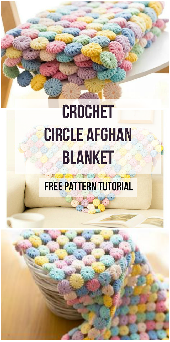 Learn How To Crochet Circle Afghan Blanket - Free Pattern Tutorial
