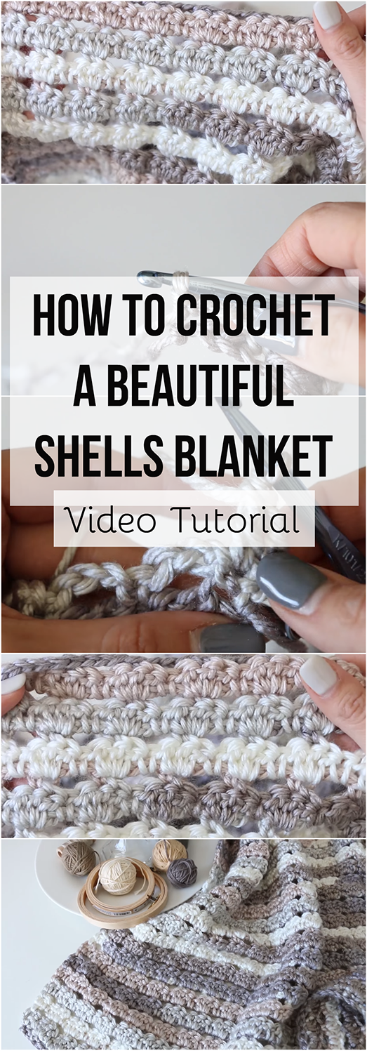 How to crochet a beautiful shells blanket