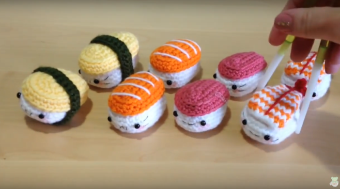 Cute sushi crochet