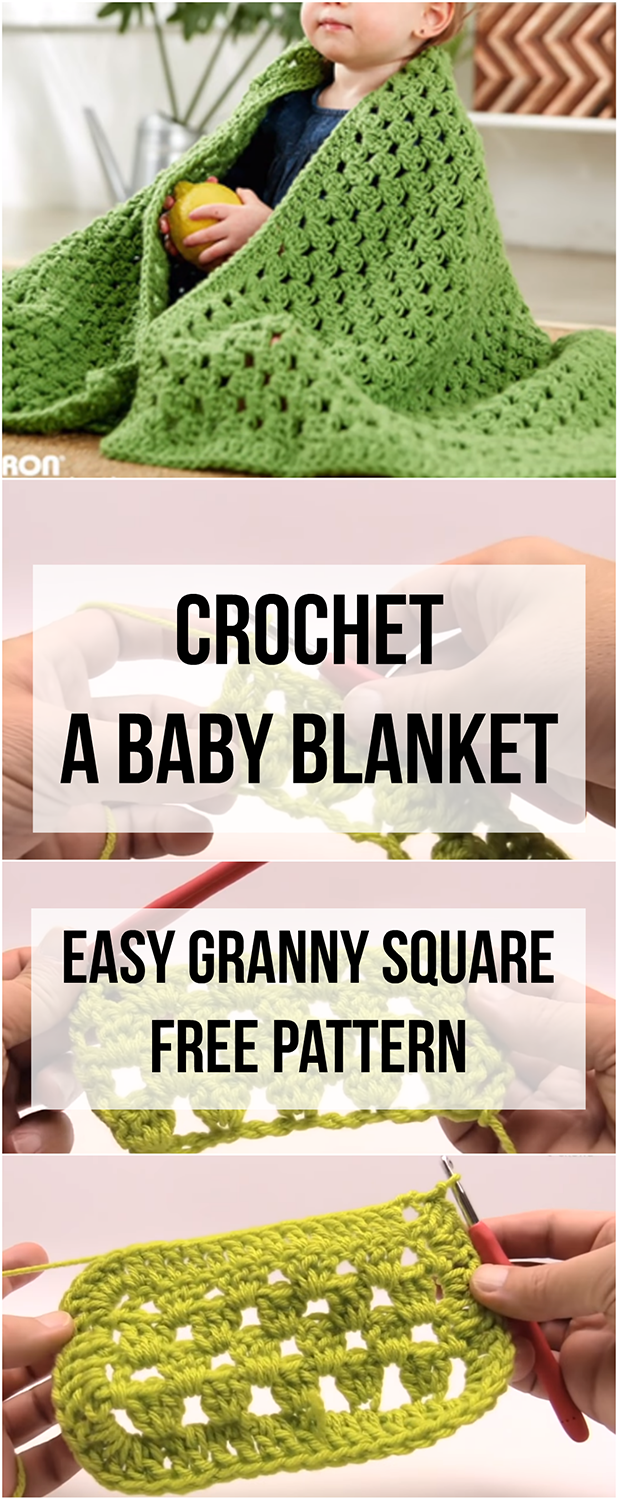 Crochet A Baby Blanket Easy Granny Square Free Pattern