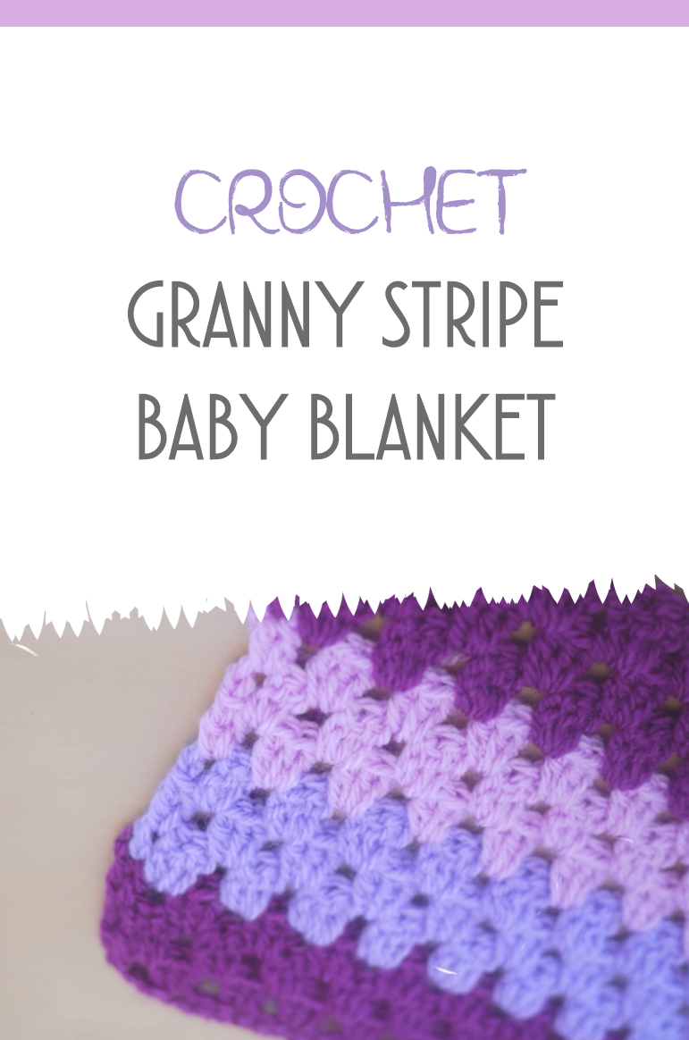 Crochet Granny Stripe Baby Blanket