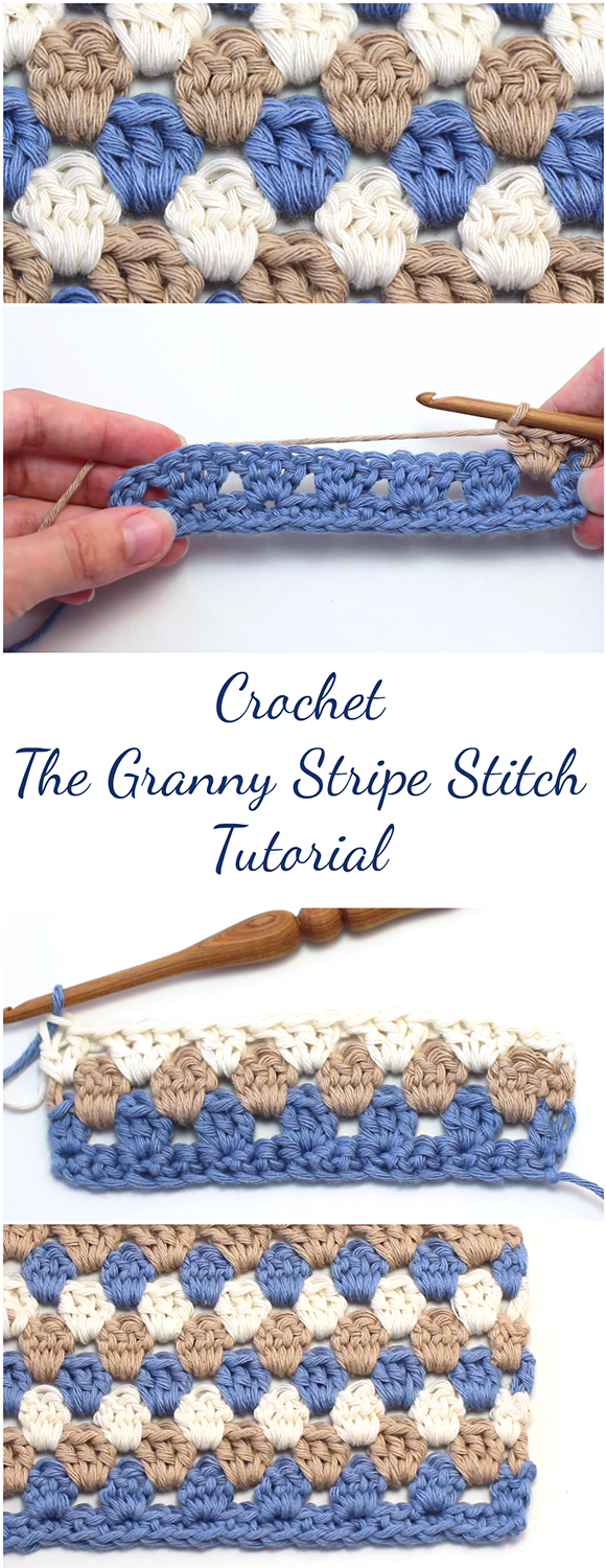 Crochet The Granny Stripe Stitch Tutorial