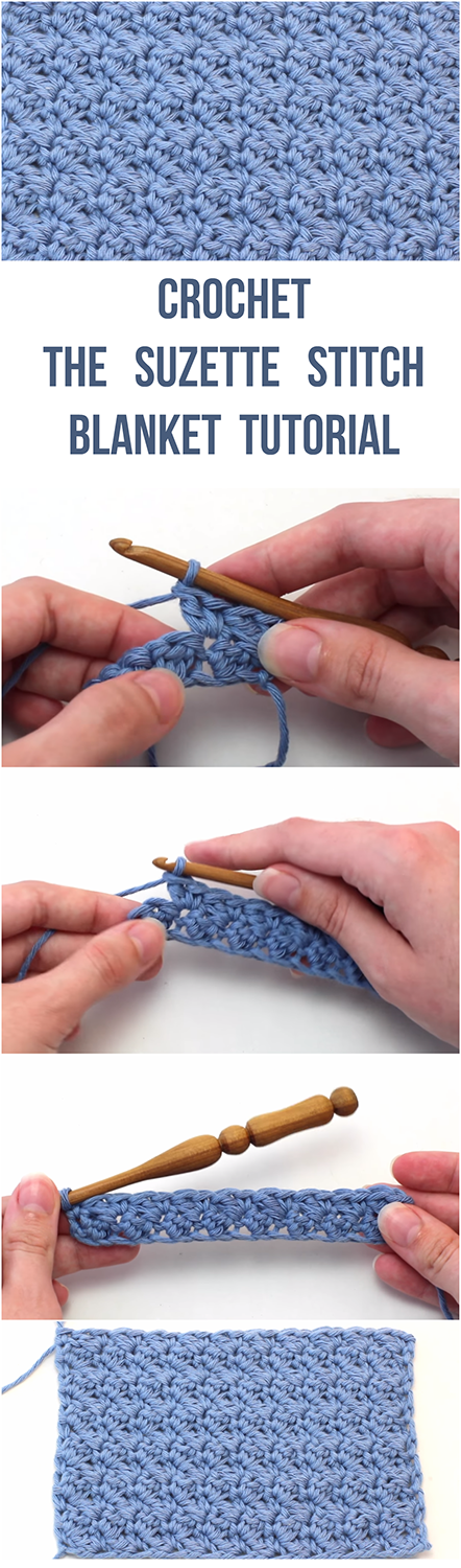 Crochet The Suzette Stitch Blanket Tutorial