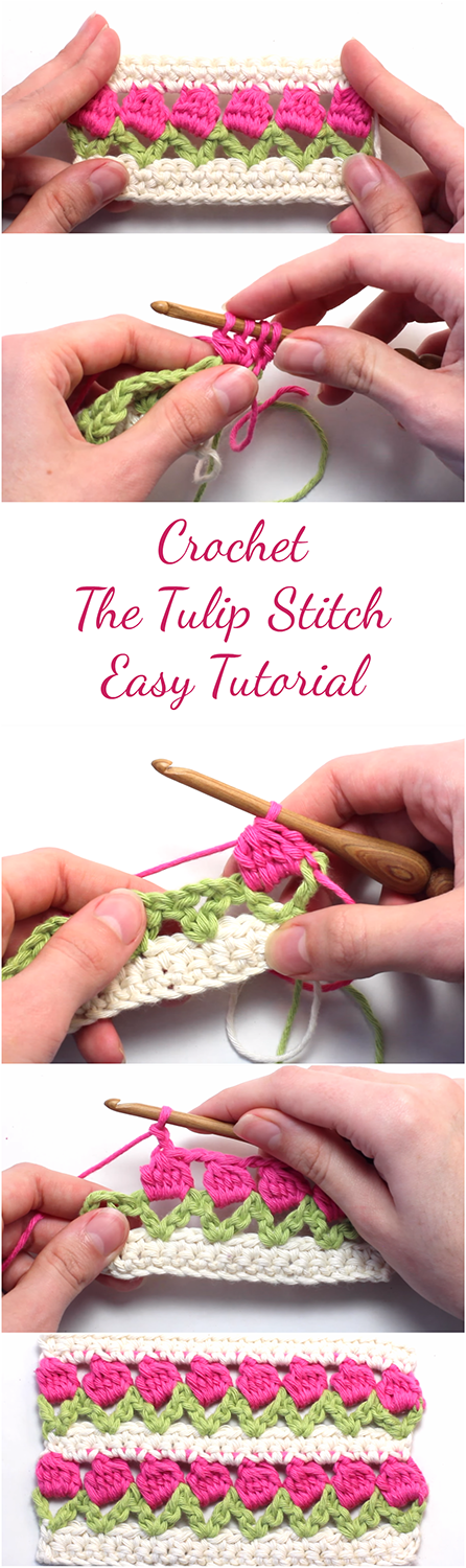 Crochet The Tulip Stitch Easy Tutorial