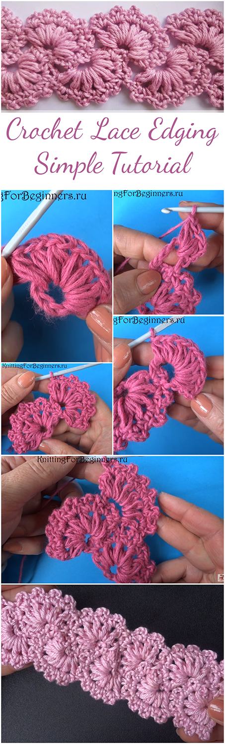 Crochet Lace Edging Simple Tutorial