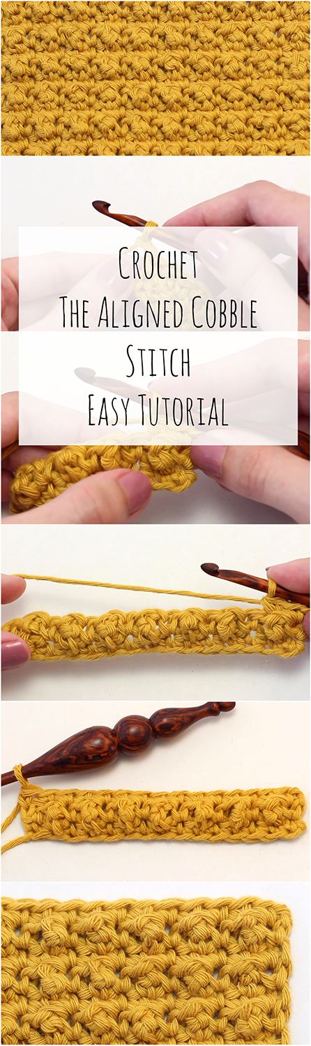 Crochet The Aligned Cobble Stitch Easy Tutorial