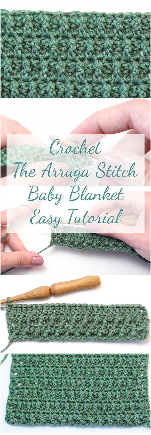 Crochet The Arruga StitchBaby Blanket Easy Tutorial