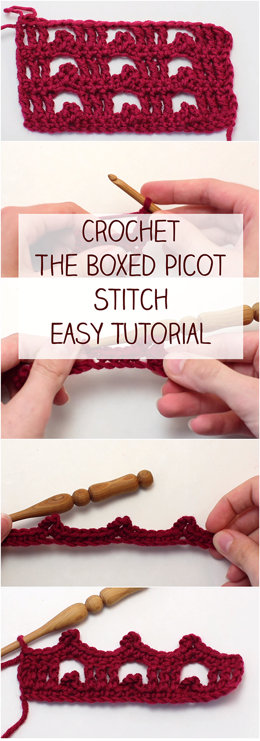 Crochet The Boxed Picot Stitch Easy Tutorial
