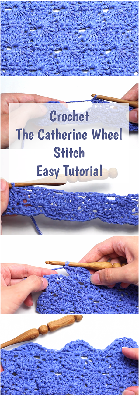 Crochet The Catherine Wheel Stitch Easy Tutorial