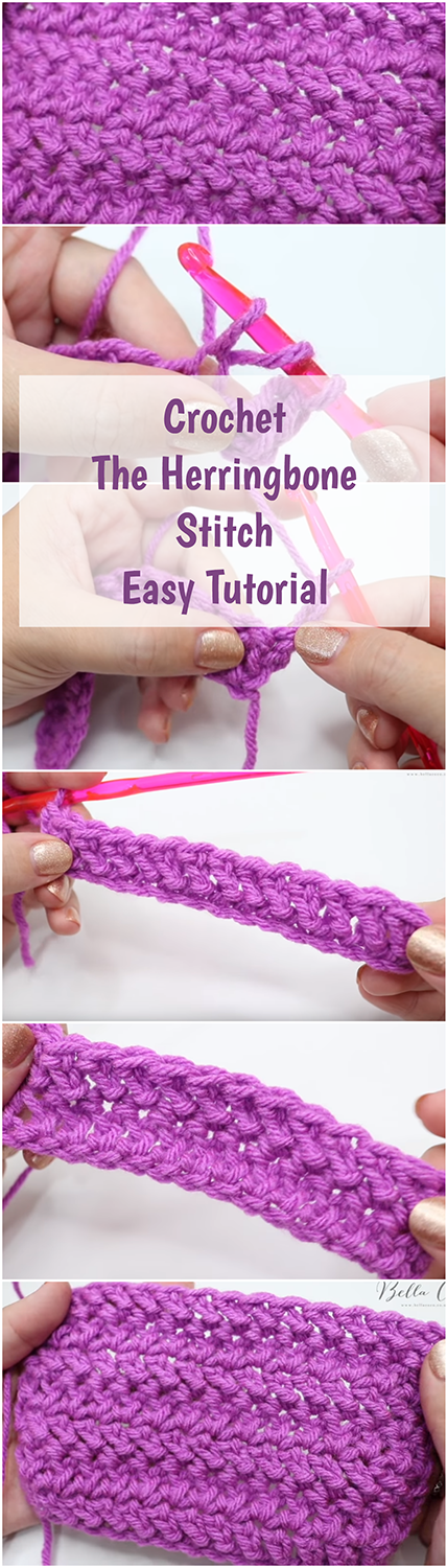 Crochet The Herringbone Stitch Easy Tutorial