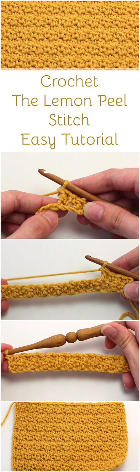 Crochet The Lemon Peel Stitch Easy Tutorial
