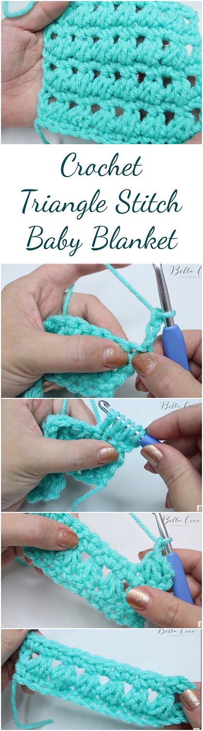 Crochet Triangle Stitch Baby Blanket