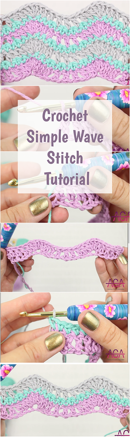 Crochet Simple Wave Stitch Tutorial
