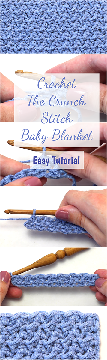 Crochet The Crunch Stitch Baby Blanket Easy Tutorial