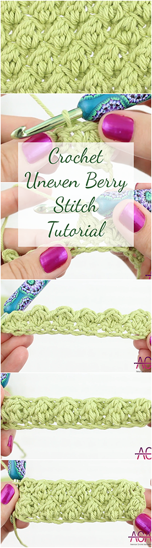 Crochet Uneven Berry Stitch Tutorial