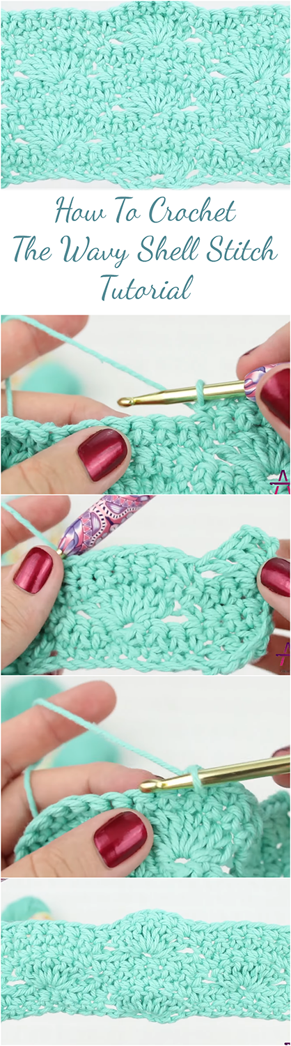 How To Crochet The Wavy Shell Stitch Tutorial