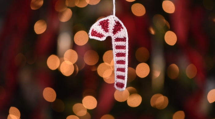 How to Crochet A Candy Cane Ornament For Beginners