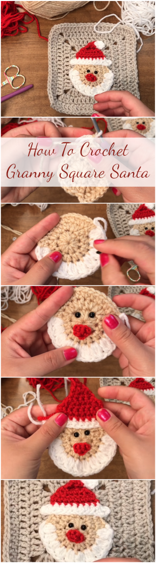 How To Crochet Granny Square Santa