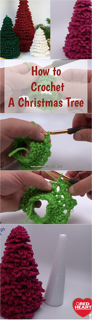 How to Crochet A Christmas Tree - Tutorial + Free Pattern