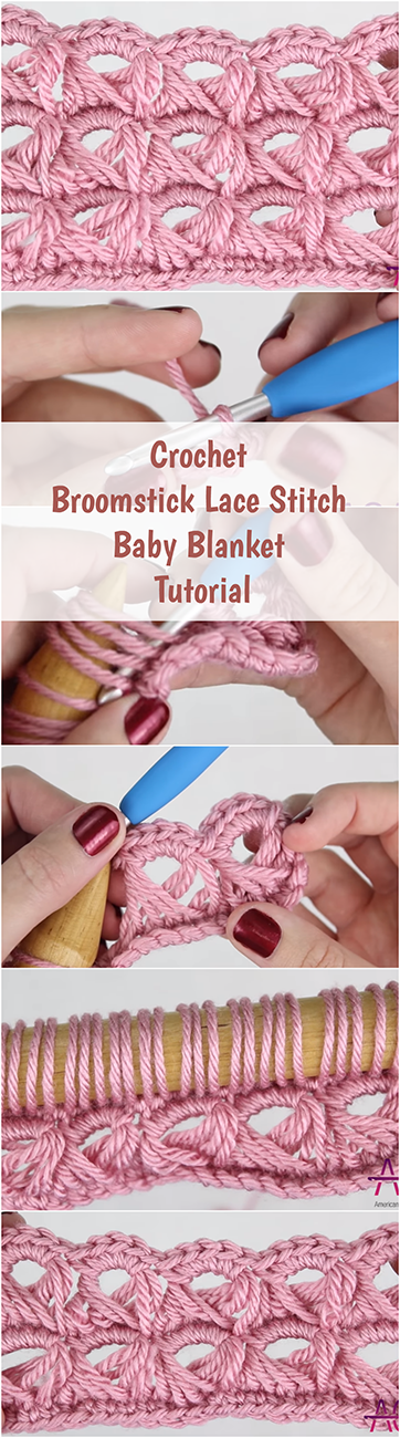 Crochet Broomstick Lace Stitch Baby Blanket Tutorial