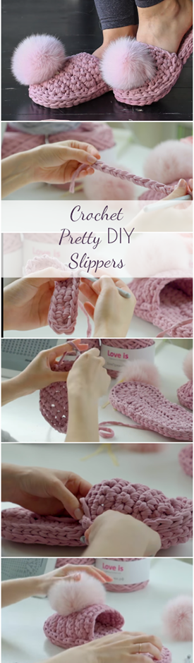 Crochet Pretty DIY Slippers