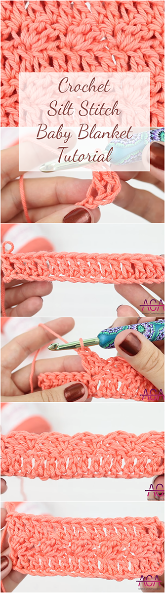 Crochet Silt Stitch Baby Blanket Tutorial