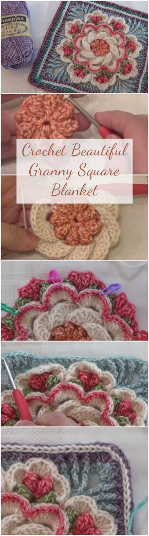 Crochet Beautiful Granny Square Blanket
