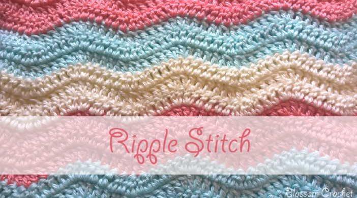 How To Crochet Ripple Stitch Baby Blanket Easy Tutorial