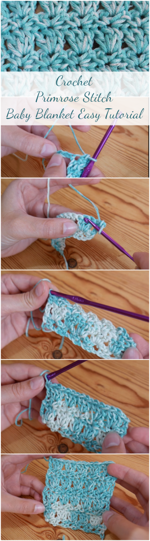 Crochet Primrose Stitch Baby Blanket Easy Tutorial