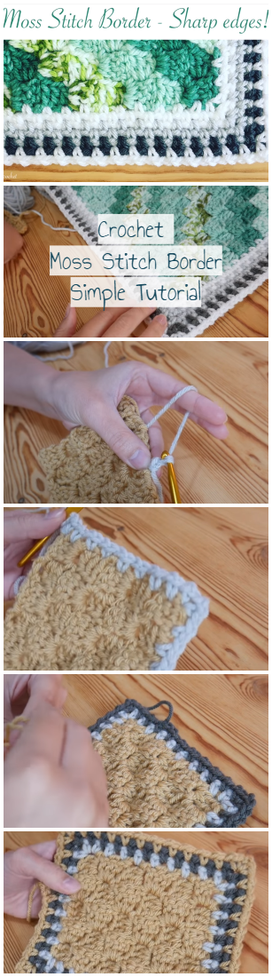 Crochet Moss Stitch Border Simple Tutorial