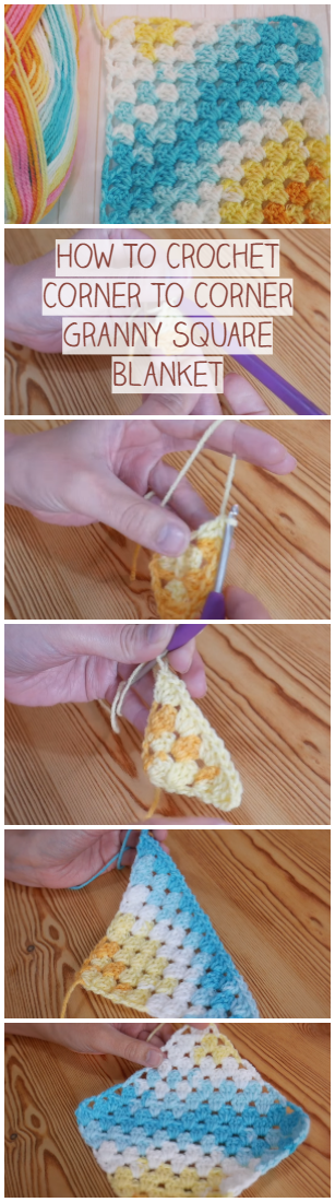 How To Crochet Corner to Corner Granny Square Blanket
