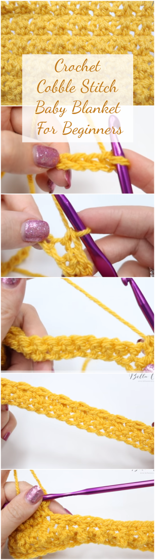 Crochet Cobble Stitch Baby Blanket For Beginners