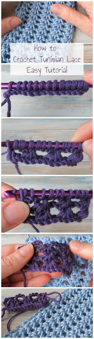 How to Crochet Tunisian Lace Easy Tutorial