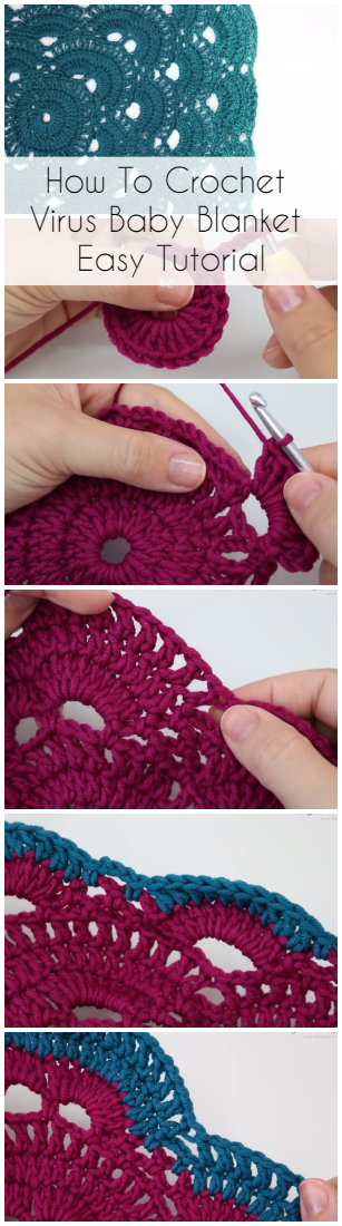 How To Crochet Virus Baby Blanket Easy Tutorial