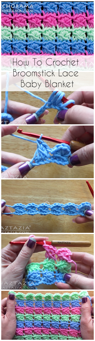 How To Crochet Broomstick Lace Baby Blanket