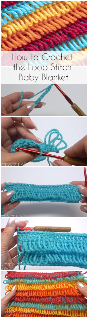 How to Crochet the Loop Stitch Baby Blanket
