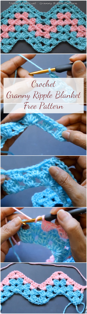 Crochet Granny Ripple Baby Blanket – Free Pattern + Easy Video Tutorial