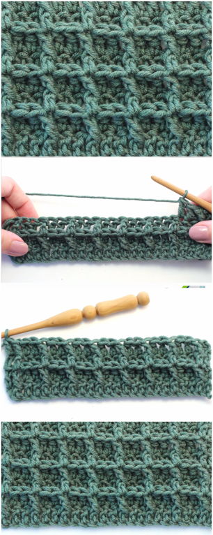 How To Crochet The Waffle Stitch - Easy Tutorial + Free Pattern & Video
