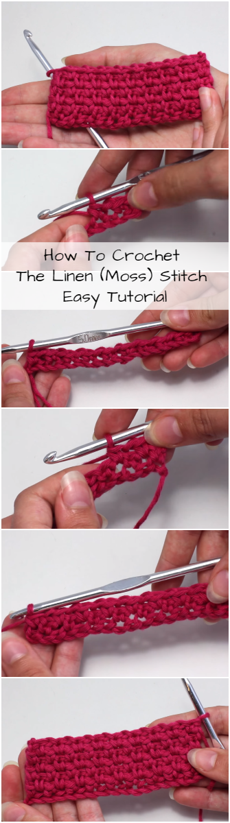 How To Crochet The Linen (Moss) Stitch - Easy Tutorial