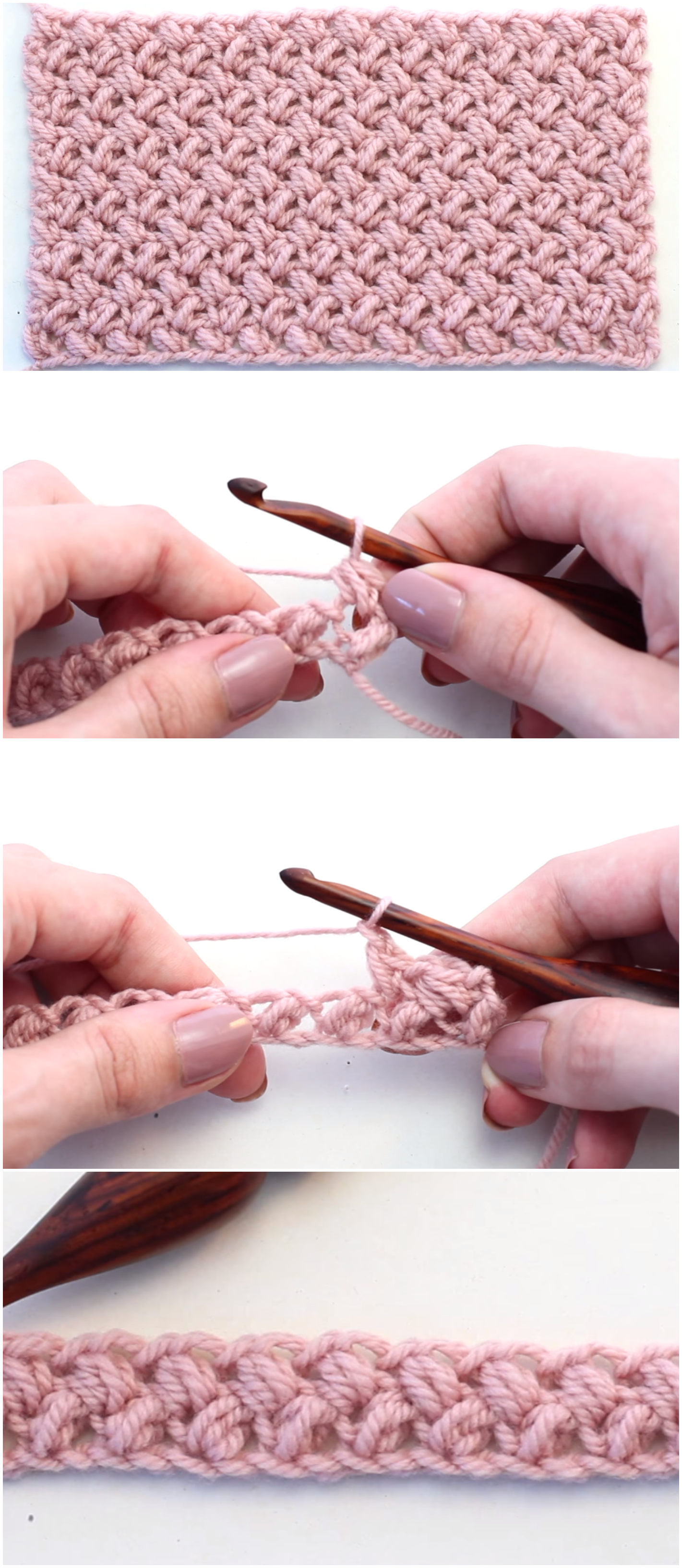 How To Crochet The Mini Bean Stitch Easy Tutorial