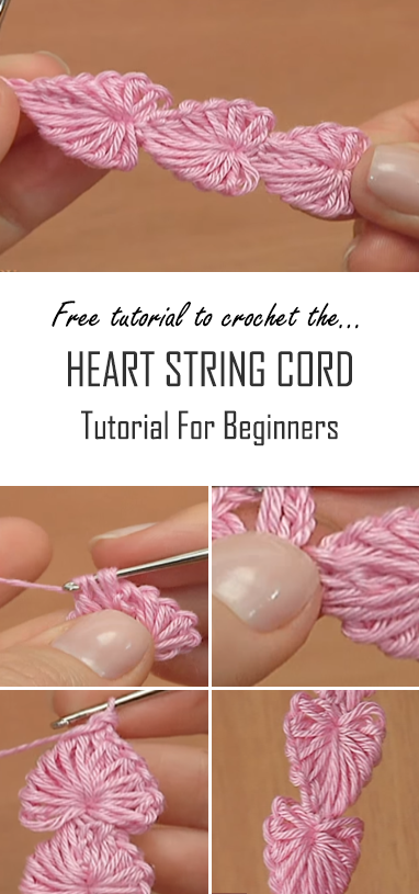 Crochet The Mini Hearts String Cord