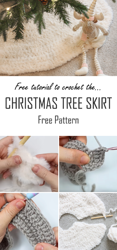 Crochet The Christmas Tree Skirt | Free Tutorial For Beginners